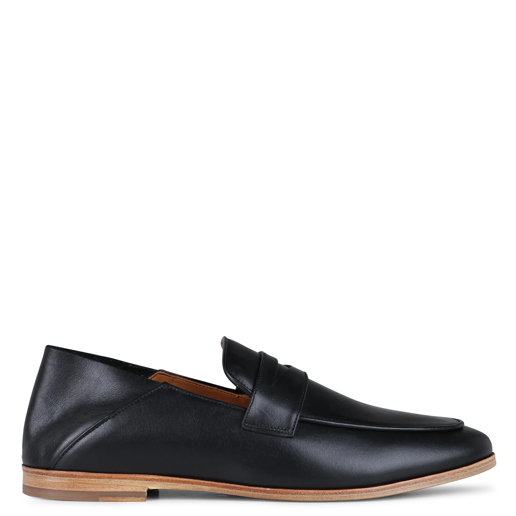 ANTHOLOGY  Mocassins en cuir lisse tanger - Noir