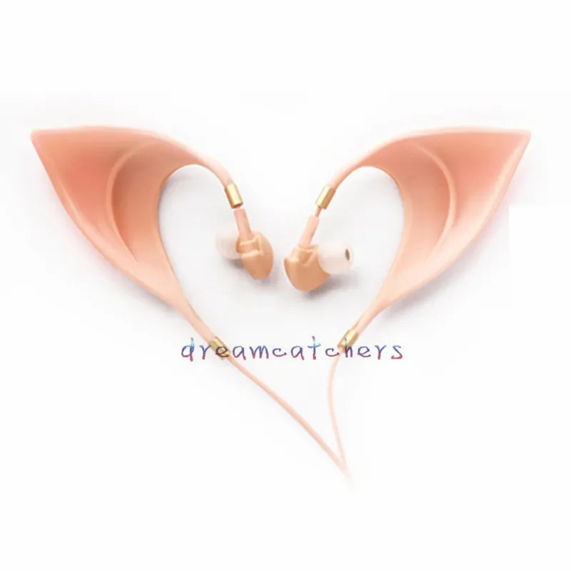 Approvisionnement En Gros 3.5mm Auriculares Elf Ears Casque Ultra Doux Cosplay Spirit Écouteurs Fairy HIFI In Ear Earbuds Casque