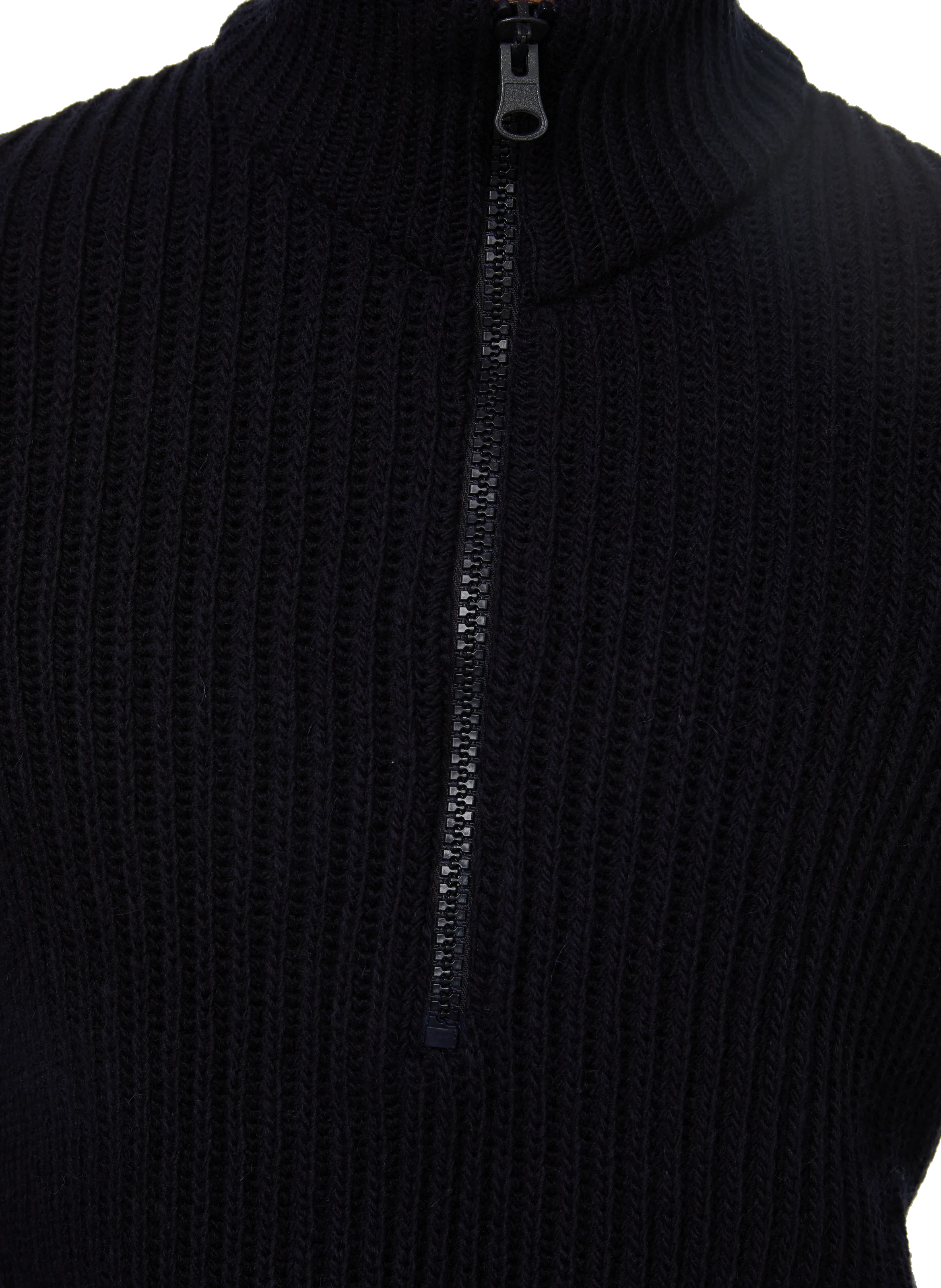 AU PRINTEMPS PARIS  Pull à zip en laine mélangé - Bleu