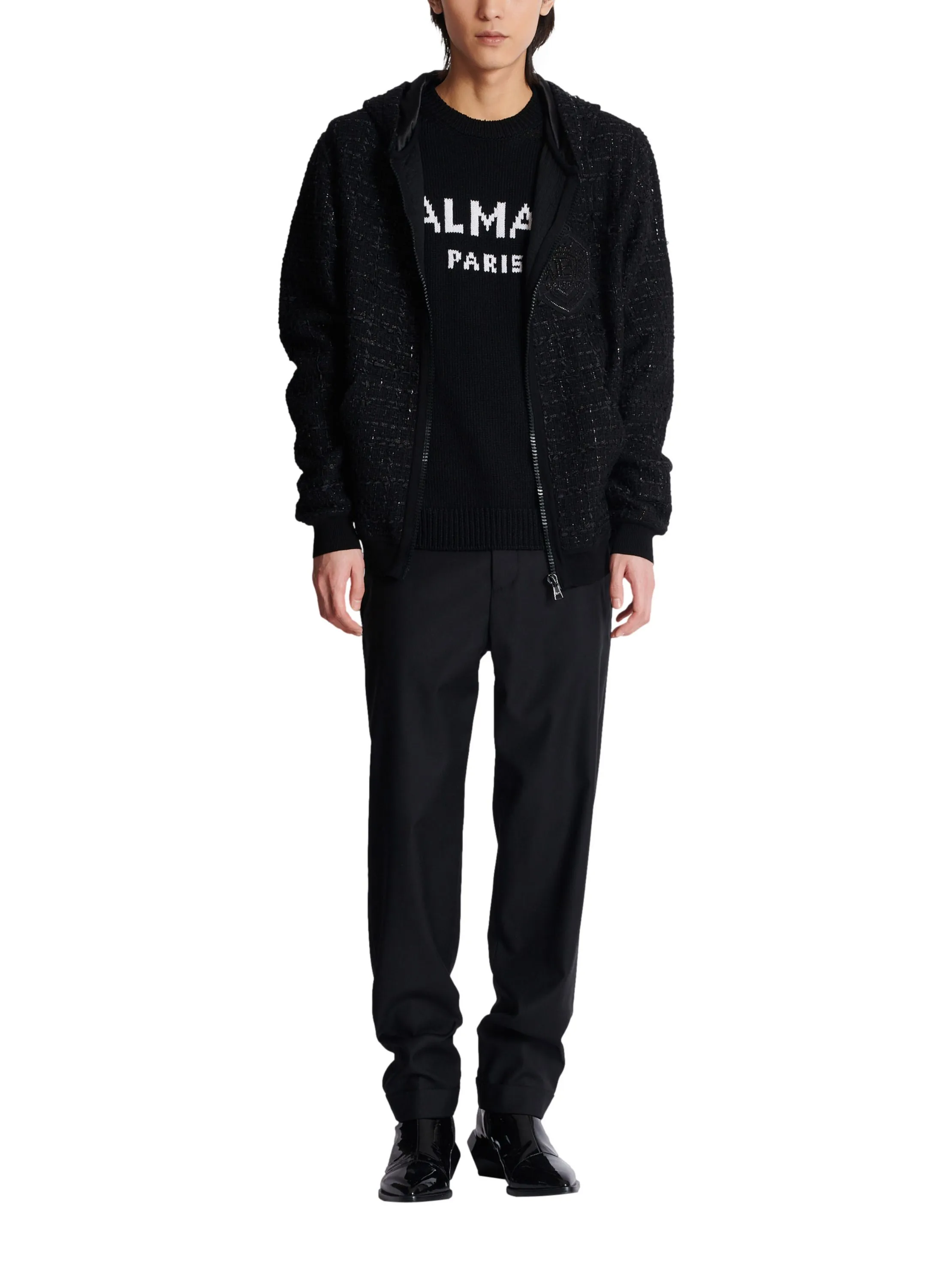 BALMAIN  Pull en laine balmain paris - Noir