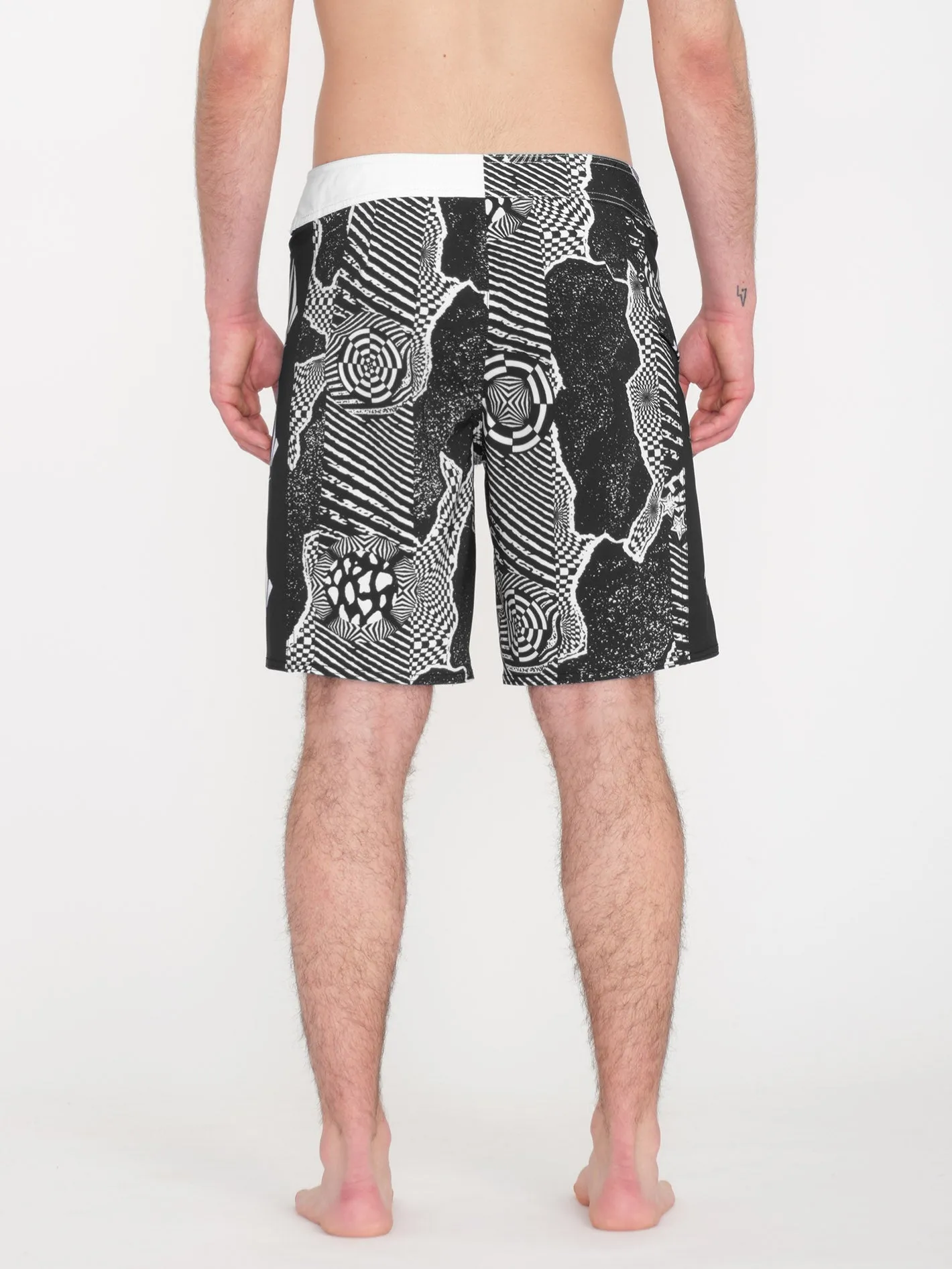 Boardshort Lido Iconic Mod 19 - BLACK WHITE