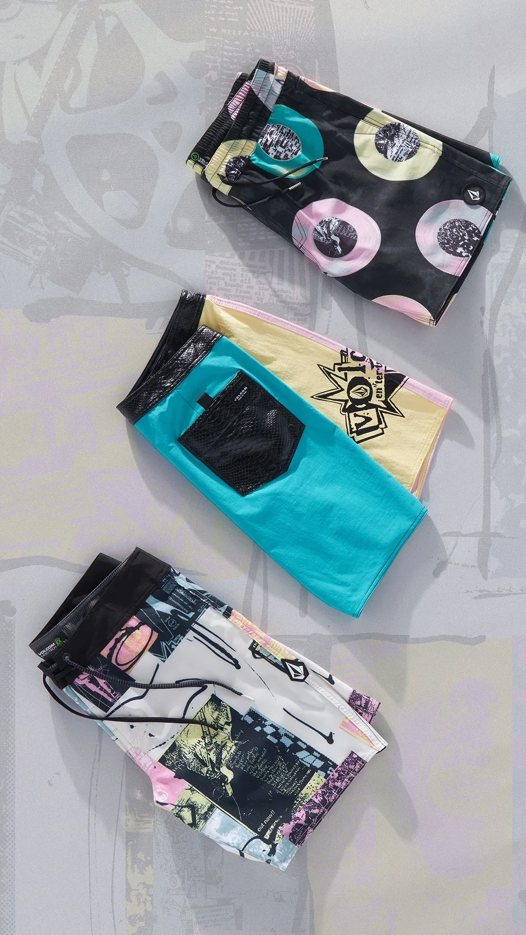 Boardshort V Ent Flyer Mod 19 - WHITECAP GREY