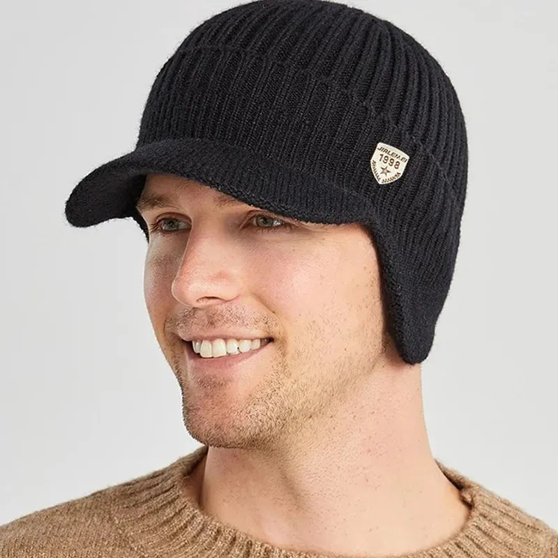 Bonnet casquette en laine pour homme