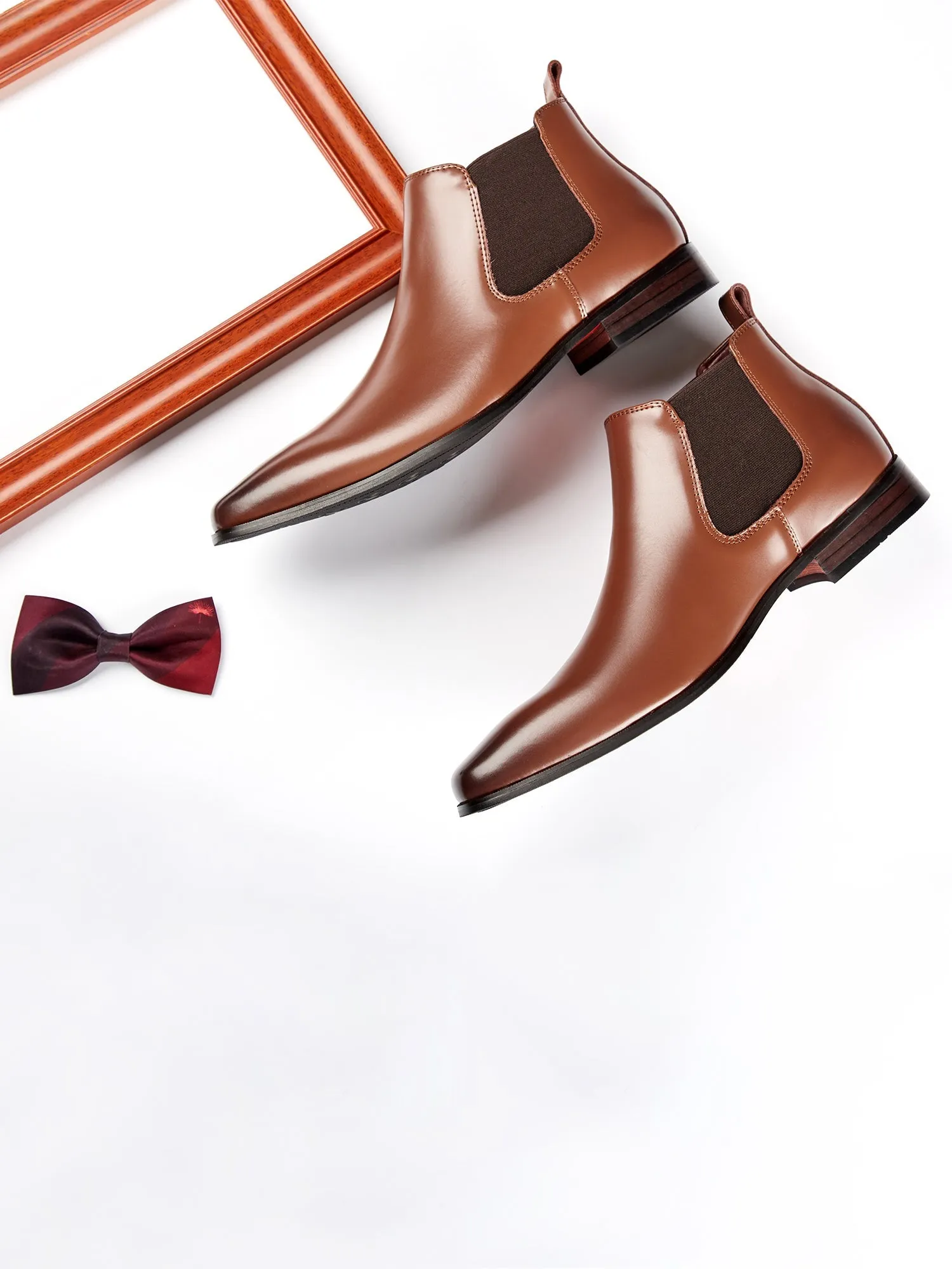 Bottines Chelsea Pour Hommes à Bout Carré