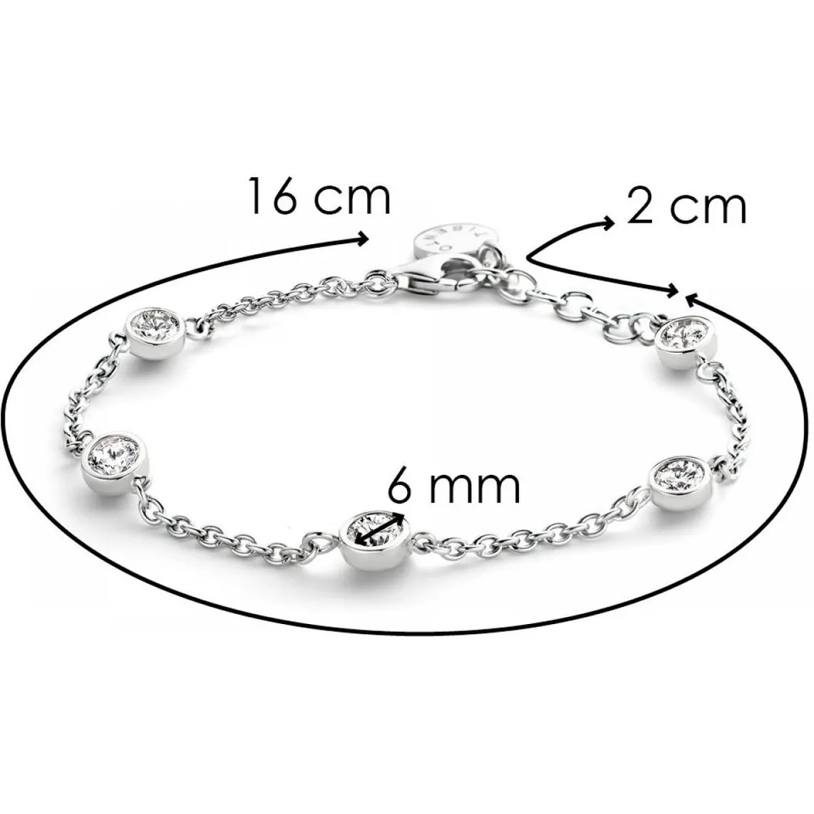 Bracelet Ti Sento 2756ZI - Bracelet Ronds Strass Argent Ti Sento Bijoux | 3 Suisses