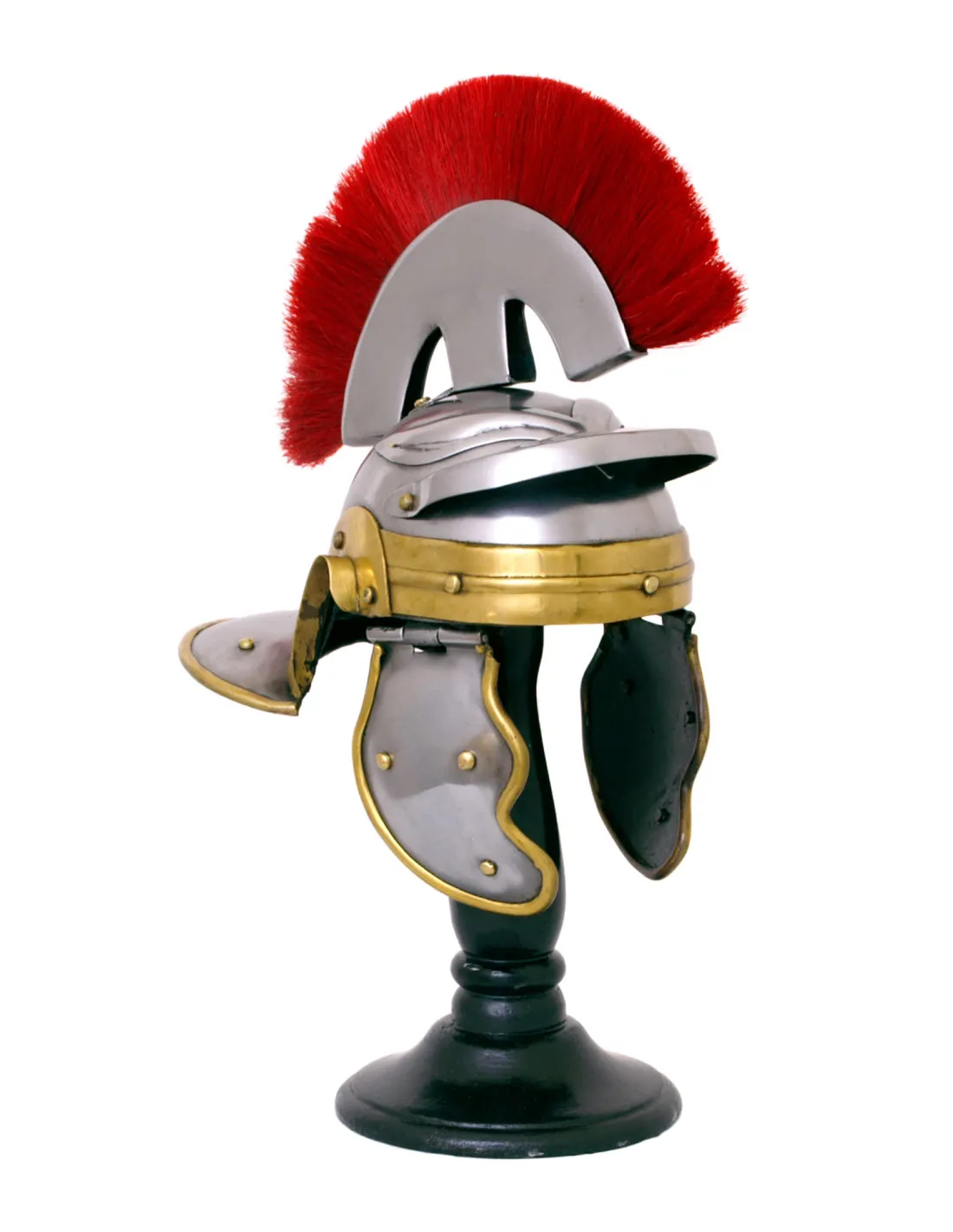 Casque de centurion romain miniature avec panache (20 cm.) ⚔️ Boutique Épées