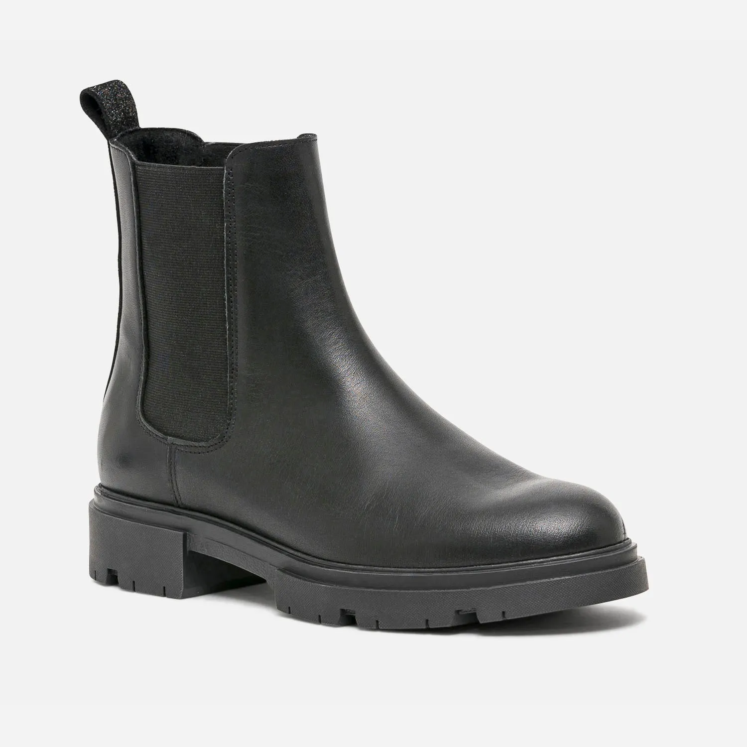 Chelsea boots TEXTO noir en cuir - Boots / bottines Femme | ERAM