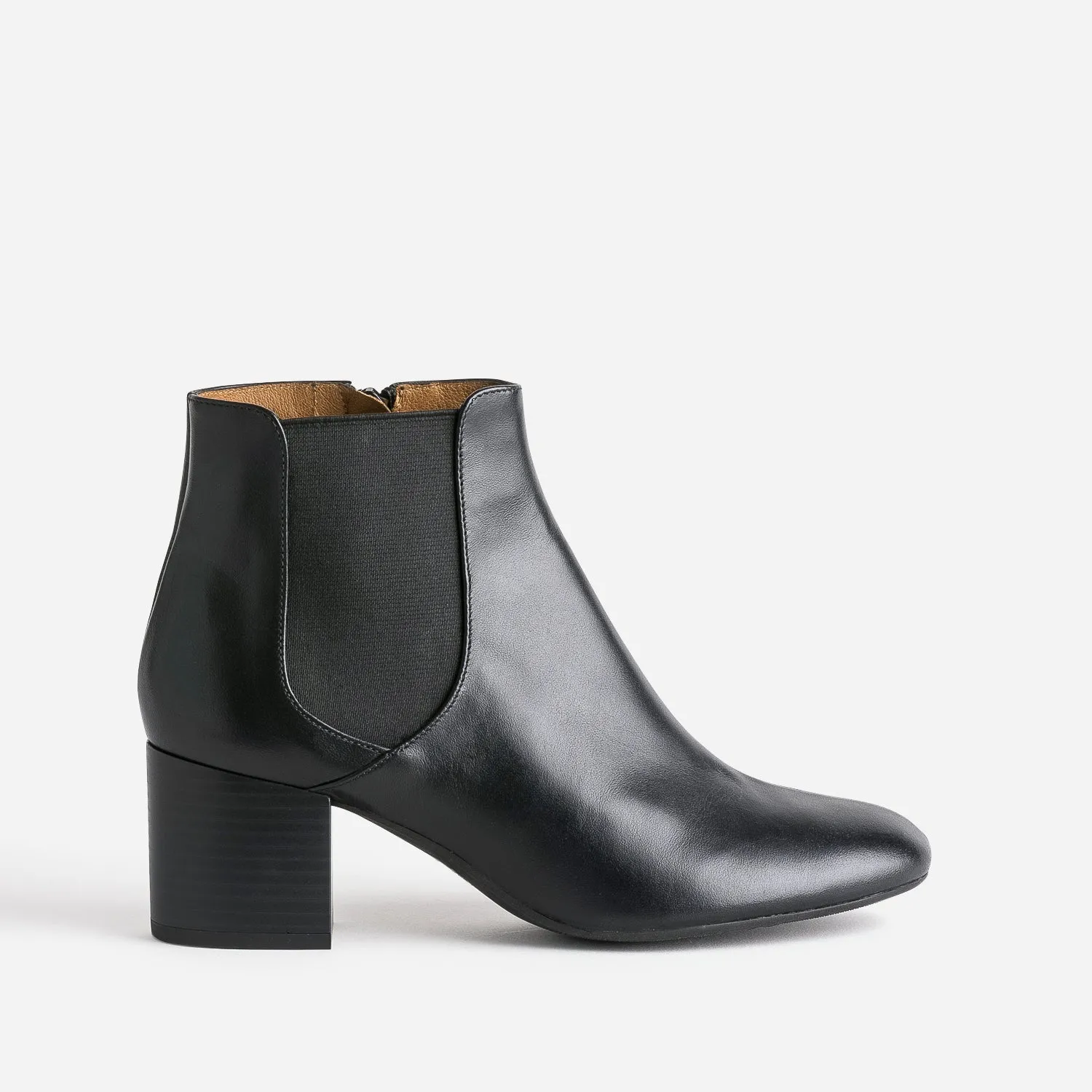 Chelsea boots à talon ERAM FLEX noir en cuir - Boots / bottines Femme | ERAM