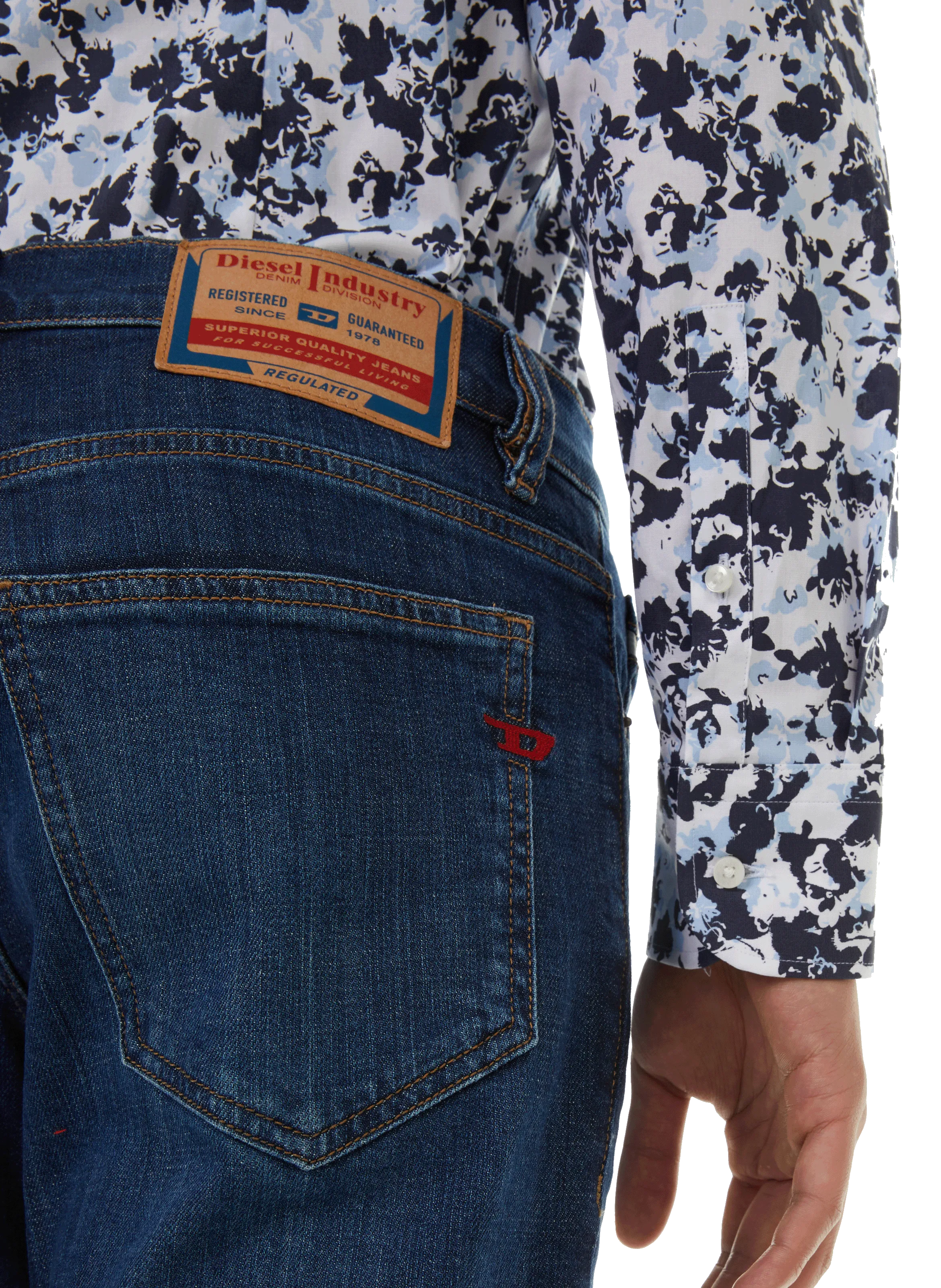 DIESEL  Jean slim D-strukt 2019 - Bleu