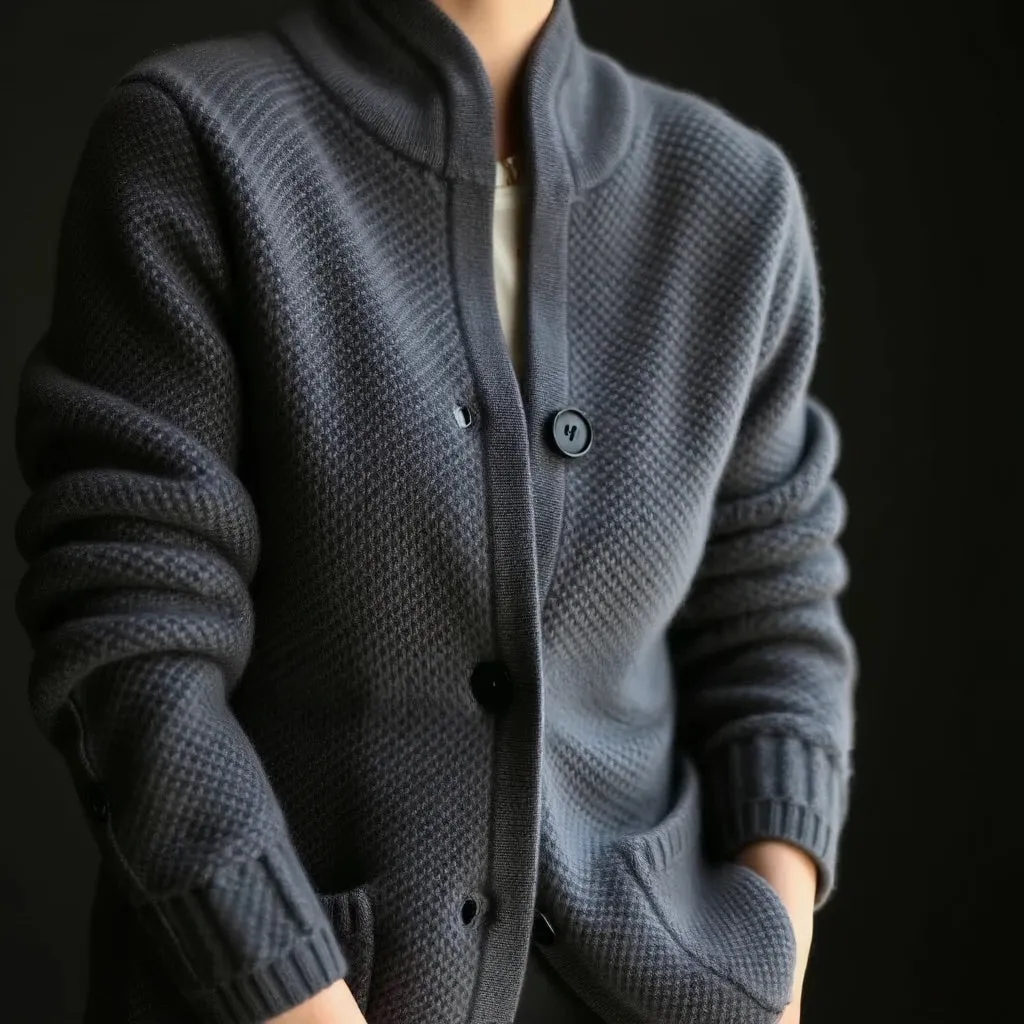 Edda - Cardigan élégant en cachemire avec bouton