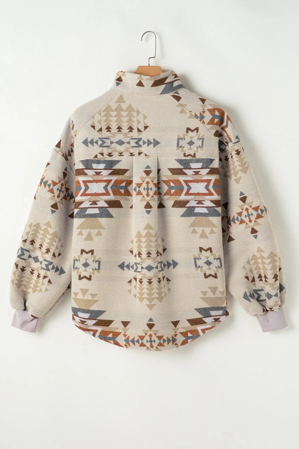Fatima | Pull décontracté à imprimé géométrique avec poche pour femme