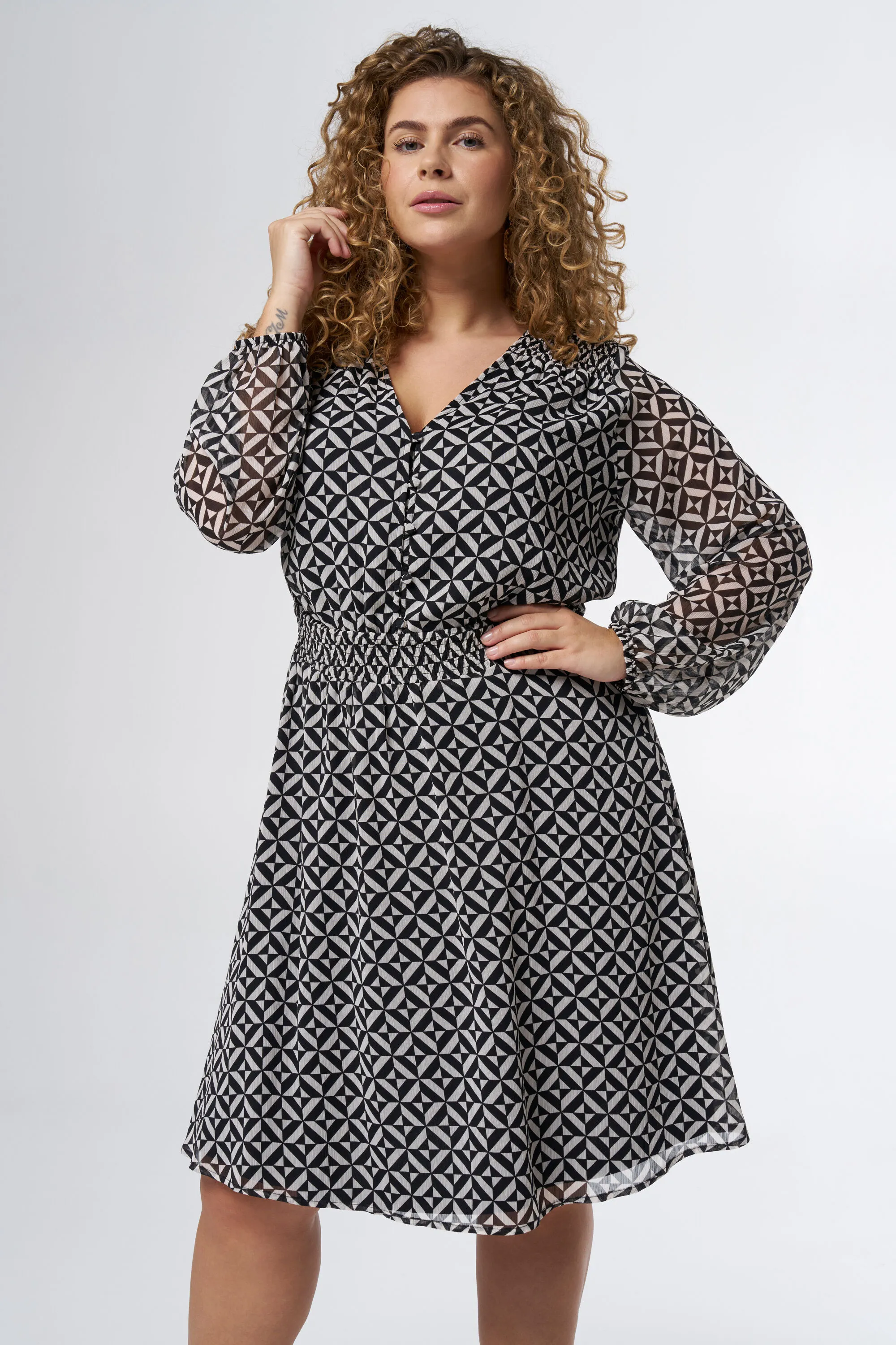 Femmes Robe à imprimé graphique  | MS Mode
