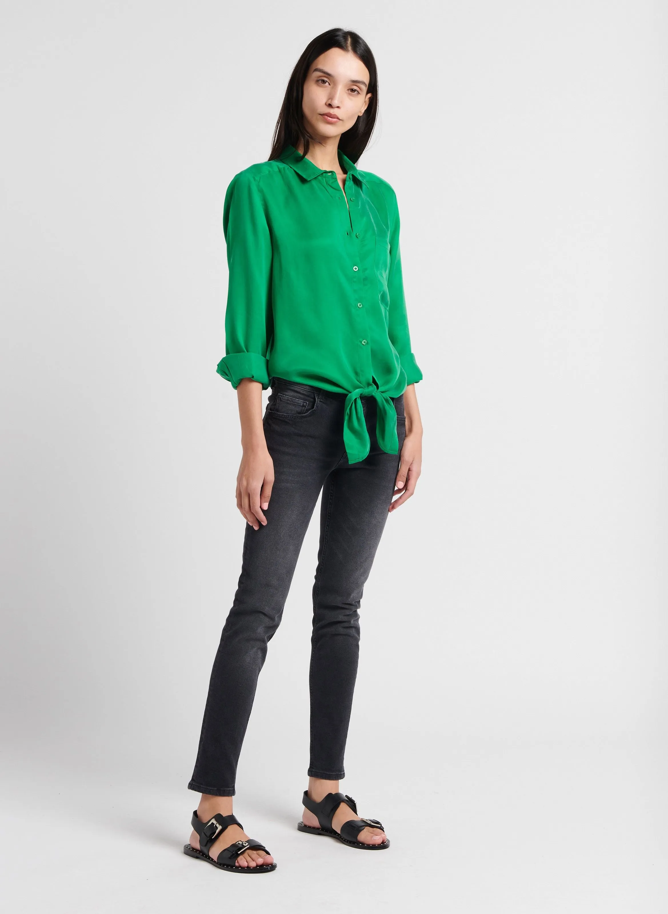 IKKS  Chemise droite col classique - Vert