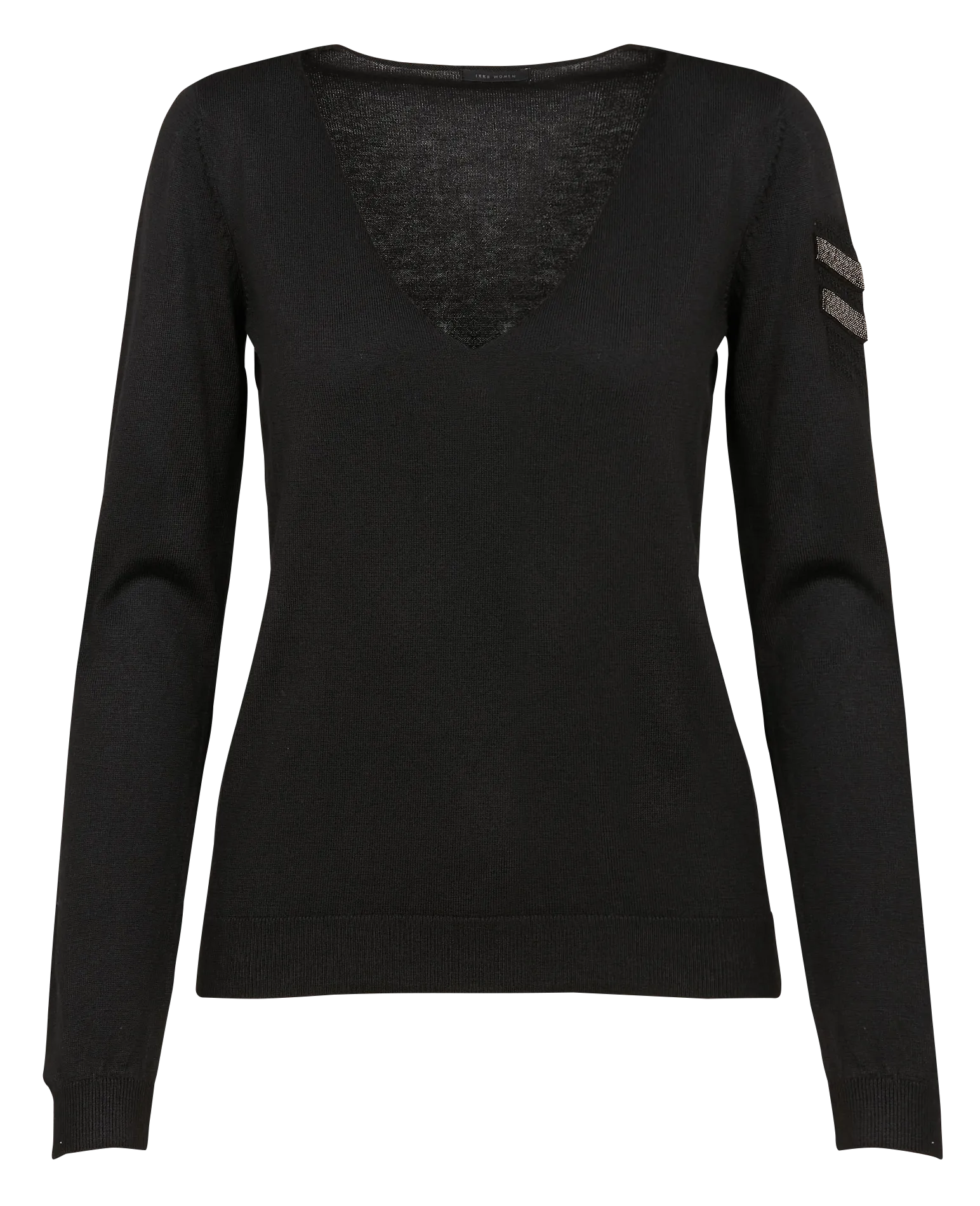 IKKS  Pull col v en laine mélangée - Noir