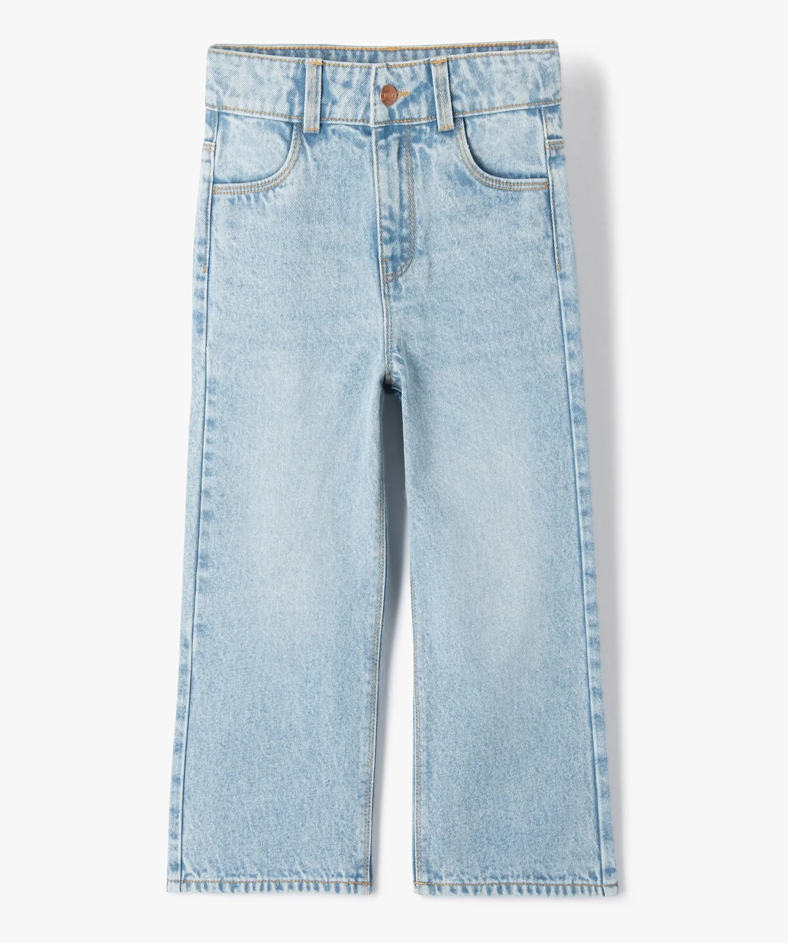 jean large taille haute fille bleu jeans