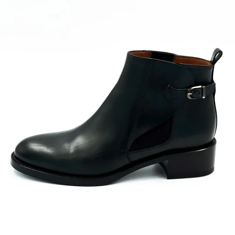 La boots tendance en cuir marine - Sartore - Scarpe chaussures