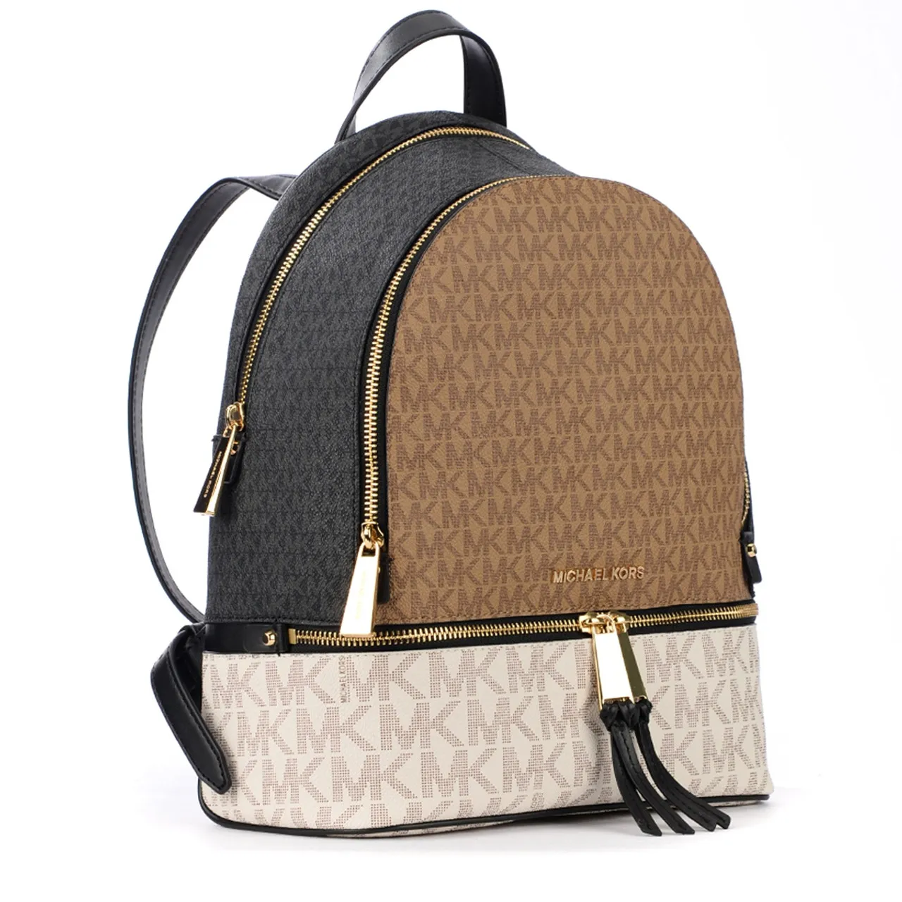 Michael Kors Sac à dos Husk monogramme beige et marron 
