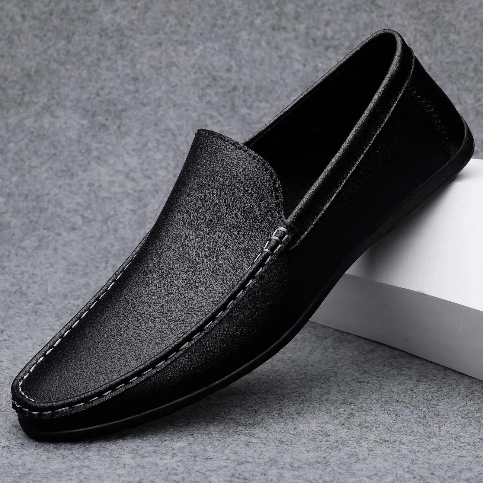 Mocassins en cuir synthétique super légers pour hommes