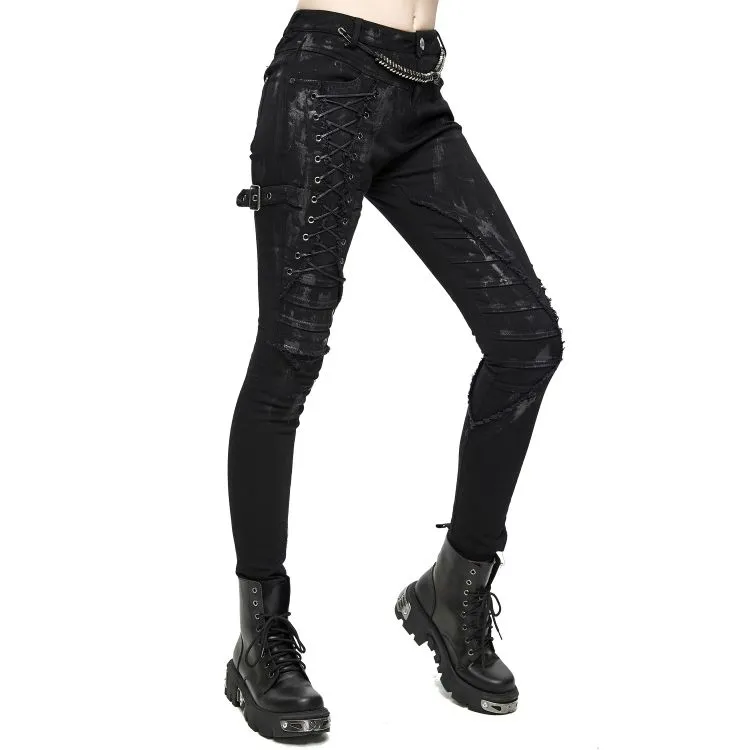 Pantalon 'Wasteland' Noir pour Femmes