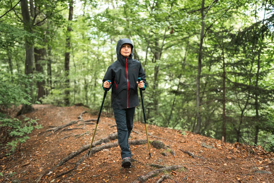 Pantalon de randonnée softshell - mh550 noir - enfant 7-15 ans