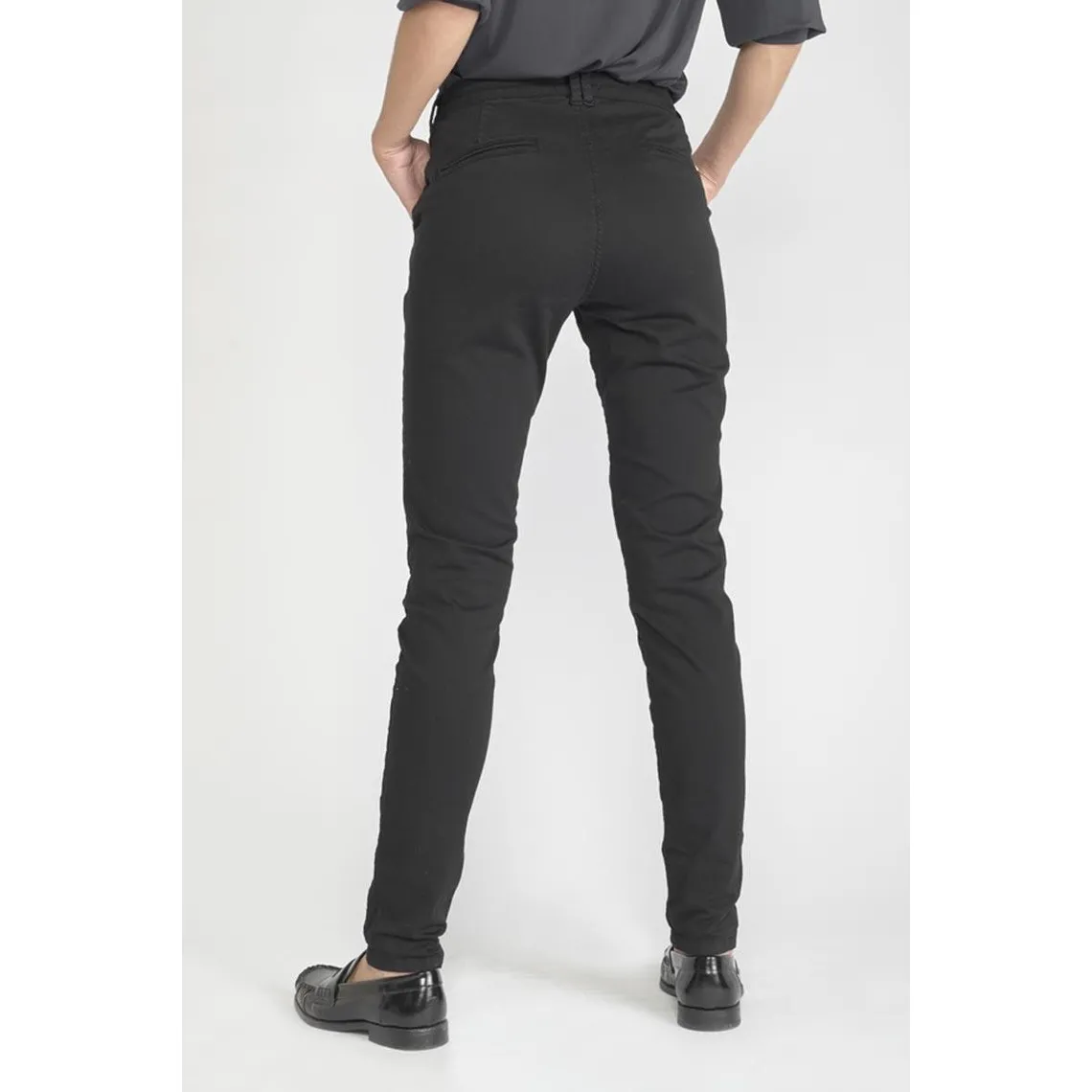 Pantalon dyli noir en coton | 3 Suisses