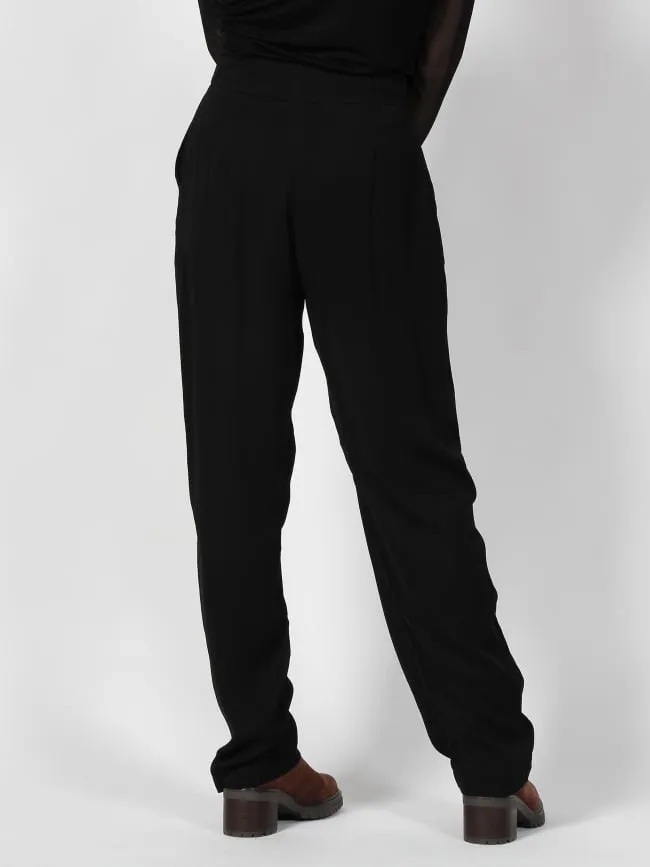Pantalon léger fluide noir femme - Armani Exchange | wimod