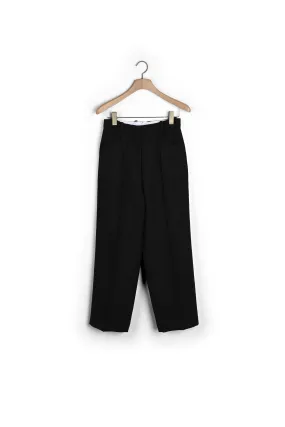Pantalon taille haute coupe droite