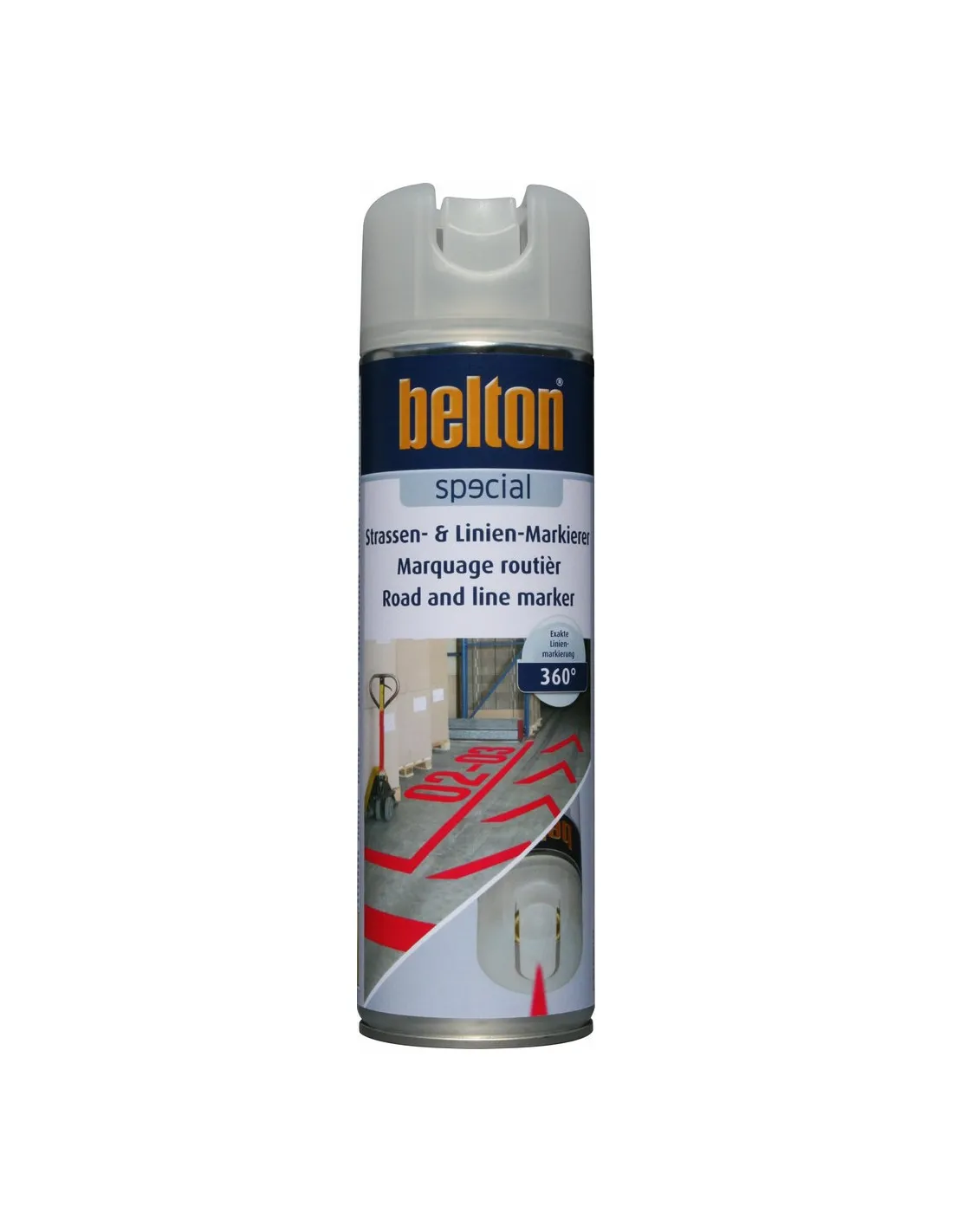 Peinture de marquage-traçage rouge néon aérosol 500ml - BELTON - 76919