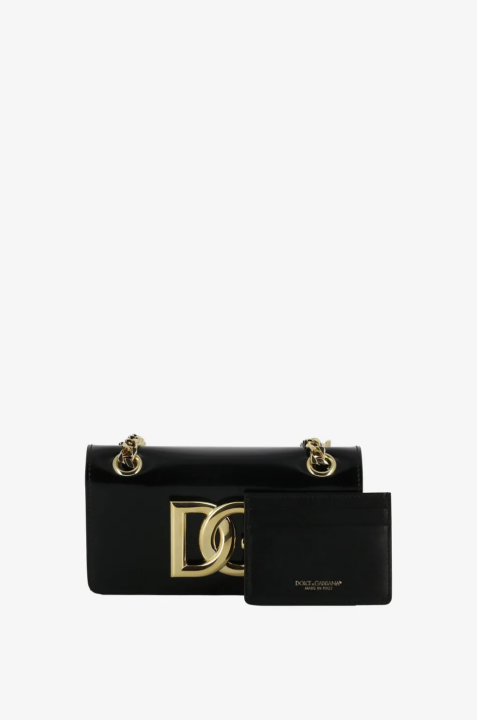 Petit sac porté épaule en cuir verni Phone Bag 3.5
