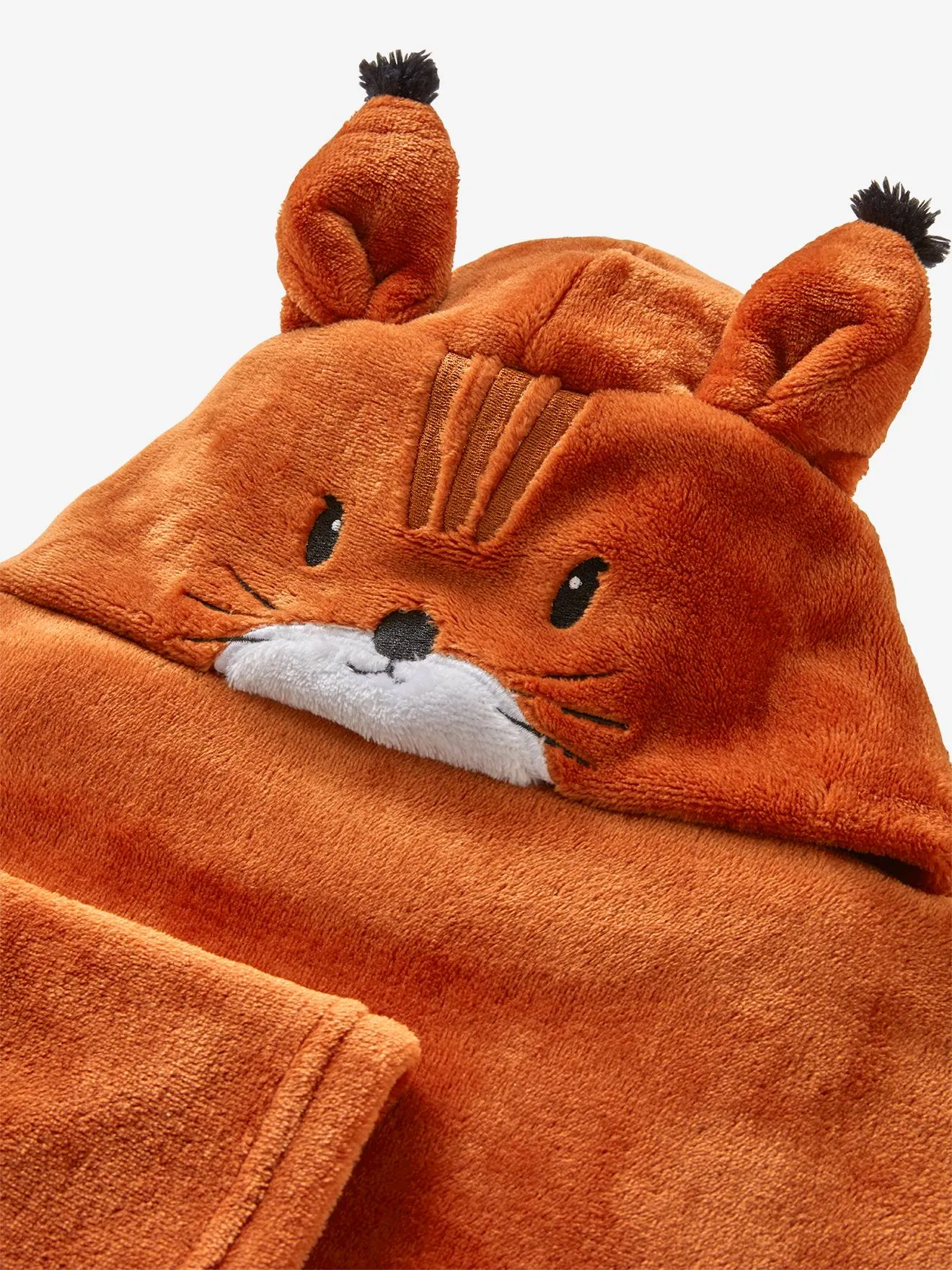 Plaid à manches et capuche Animal parme foncé - Vertbaudet