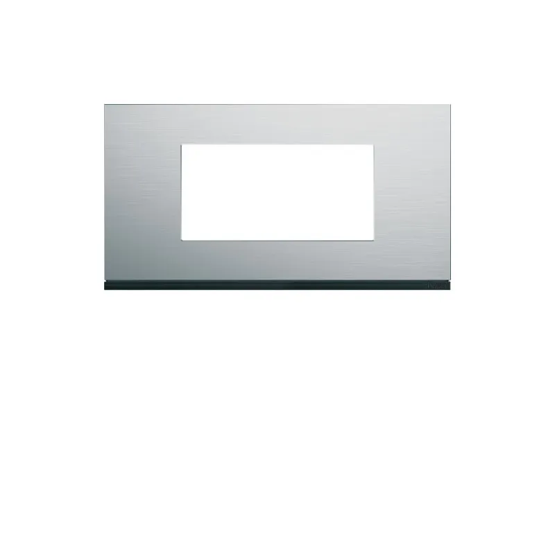 Plaque gallery 4 modules entraxe 71mm matiere natural alu (WXP4304)