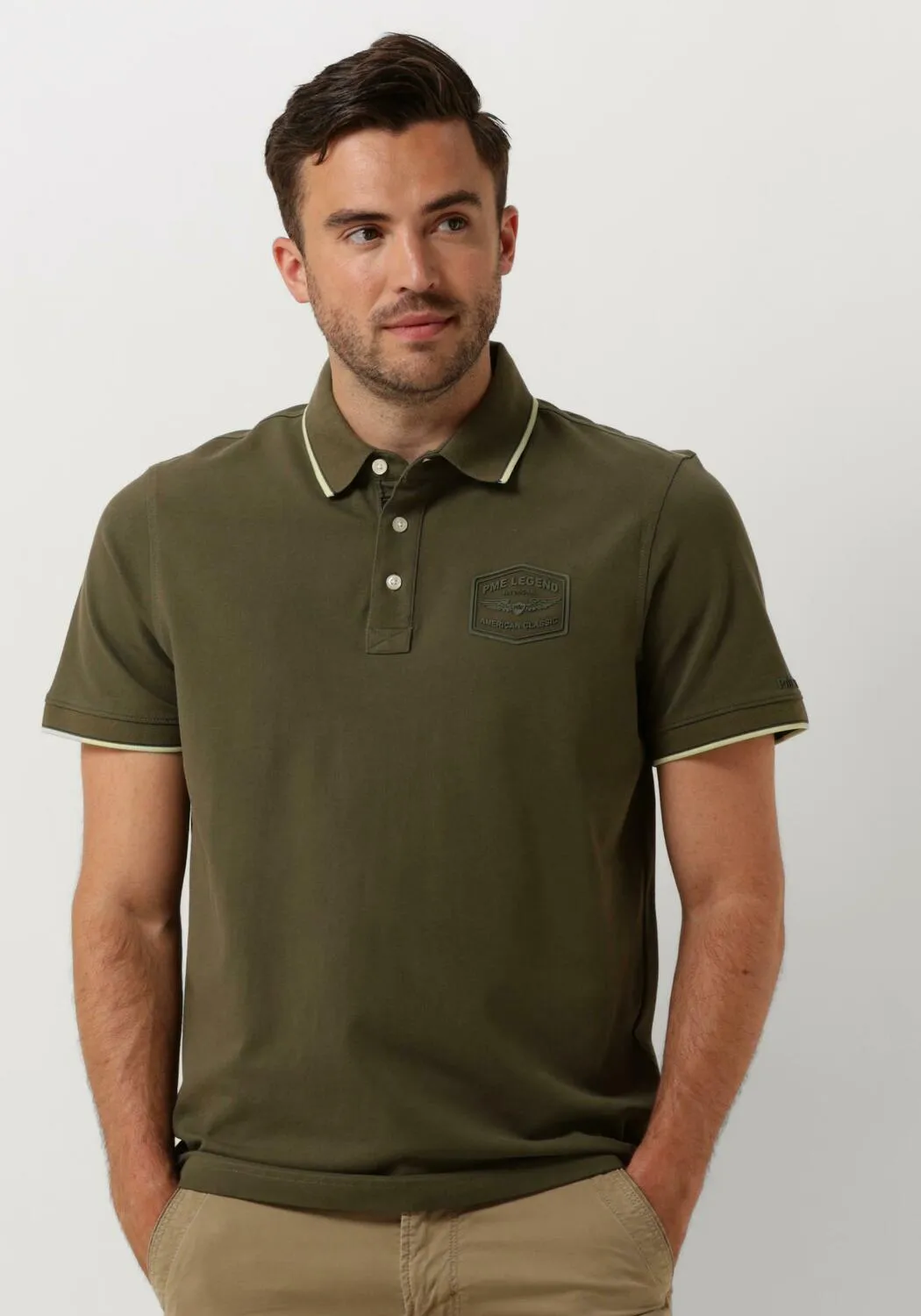 pme legend polo short sleeve polo stretch pique package en vert