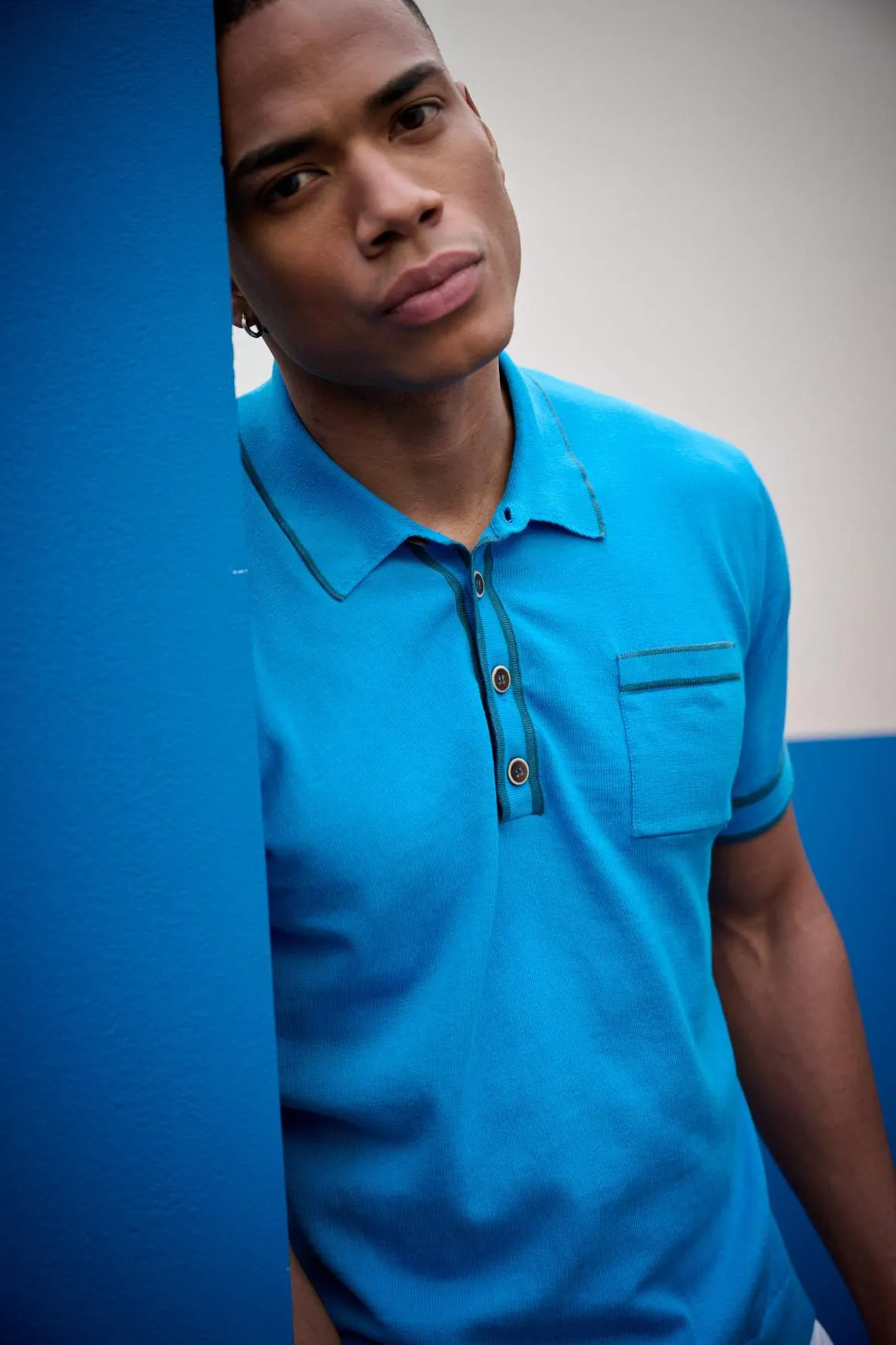 Polo STEFANO Turquoise