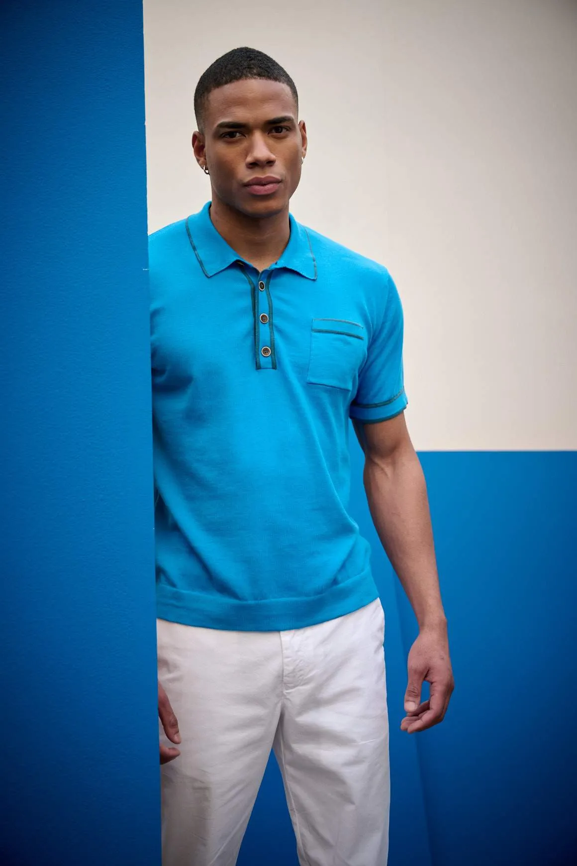 Polo STEFANO Turquoise