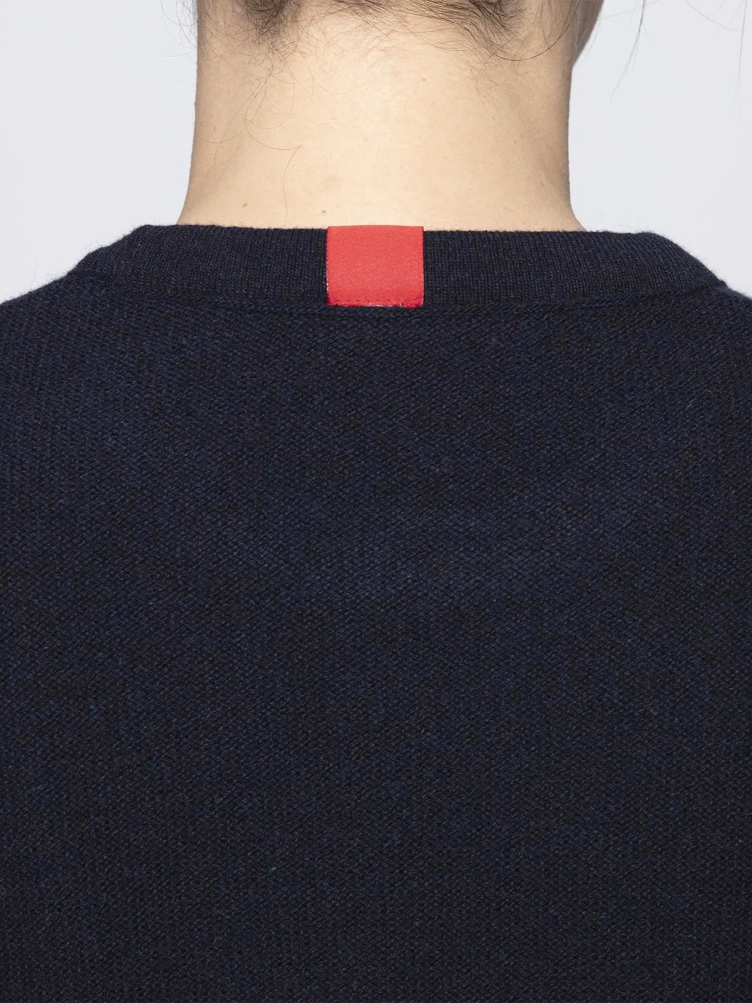 PULL AJUSTE 670 VOLONTAIRE laine recyclee bleu Femme - 1083 - Marques de France