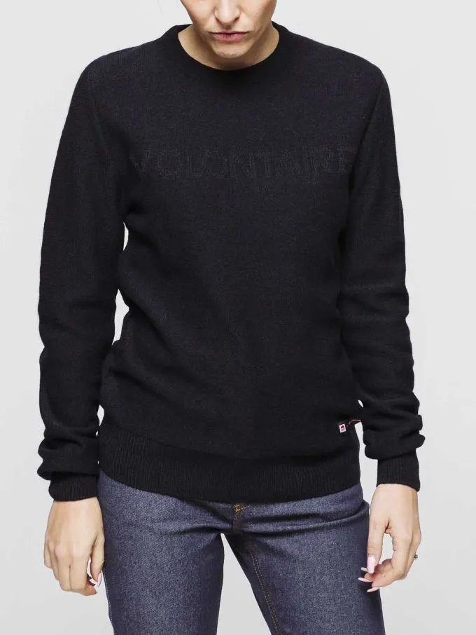 PULL AJUSTE 670 VOLONTAIRE laine recyclee bleu Femme - 1083 - Marques de France