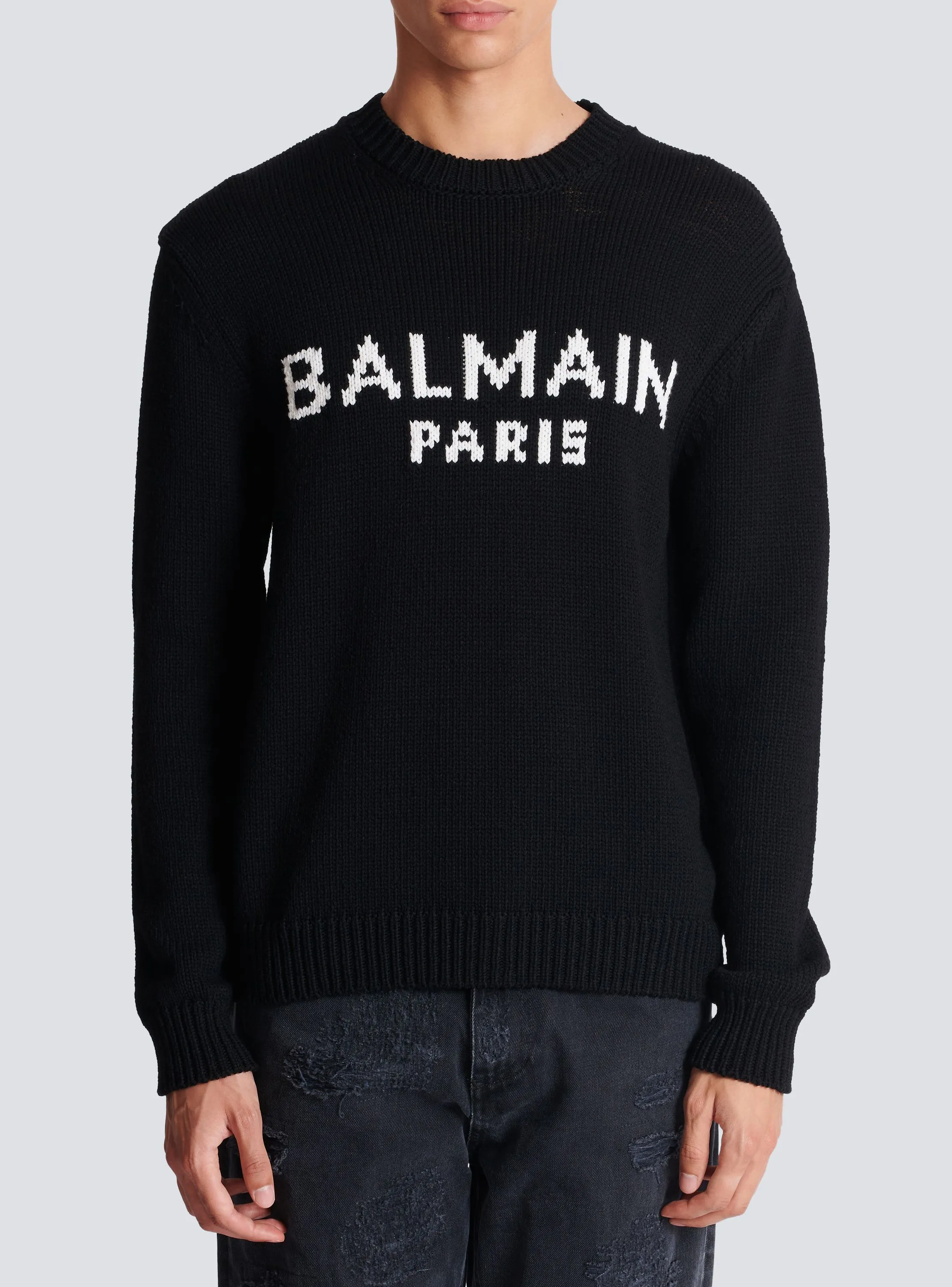 PULL BALMAIN EN LAINE MéRINOS - BALMAIN pour HOMME | Printemps