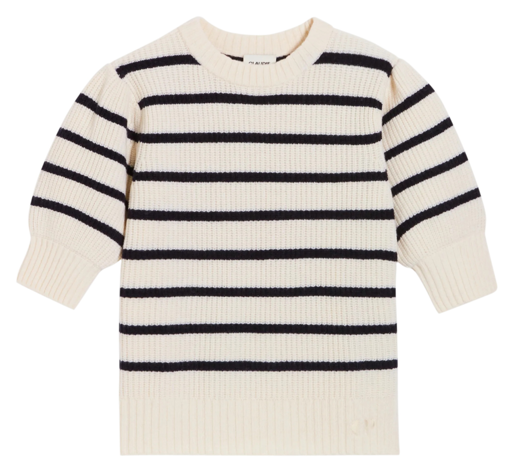 PULL COL ROND MARINIèRE EN LAINE MéLANGéE - CLAUDIE PIERLOT pour FEMME | Printemps
