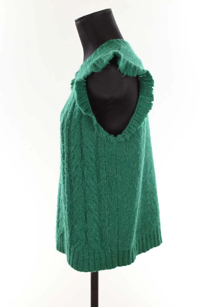 Pull de seconde main Leon & Harper vert en laine pour femme, taille 36, en bon état.