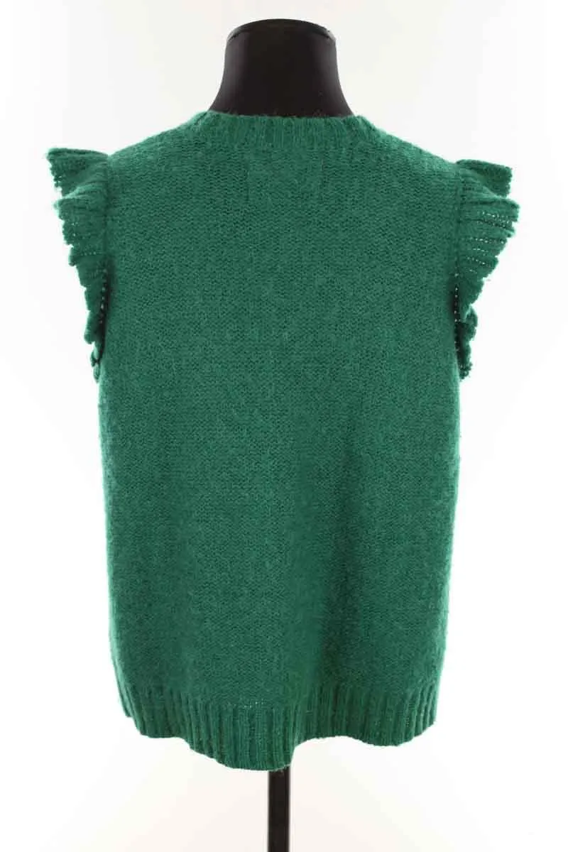 Pull de seconde main Leon & Harper vert en laine pour femme, taille 36, en bon état.