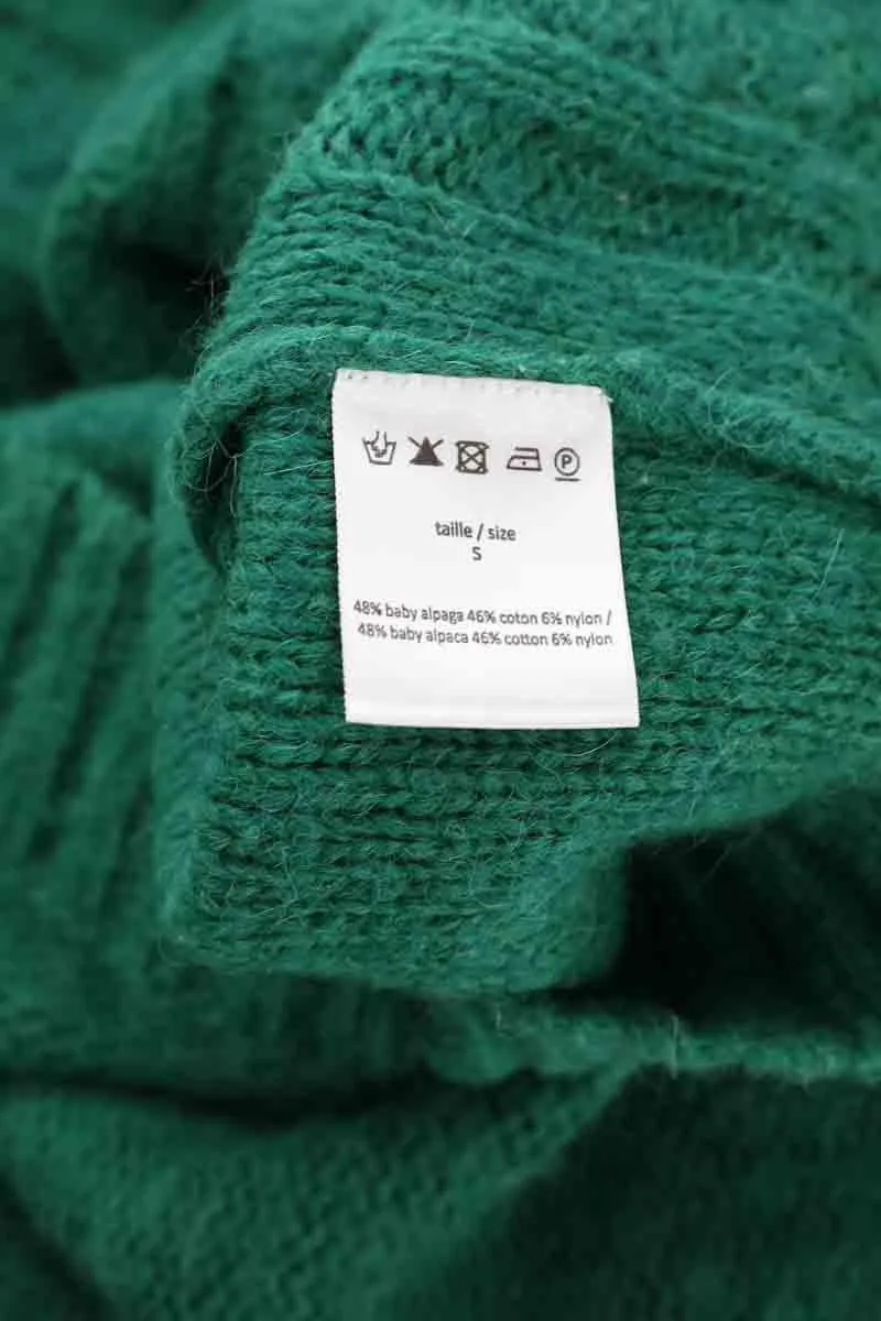 Pull de seconde main Leon & Harper vert en laine pour femme, taille 36, en bon état.