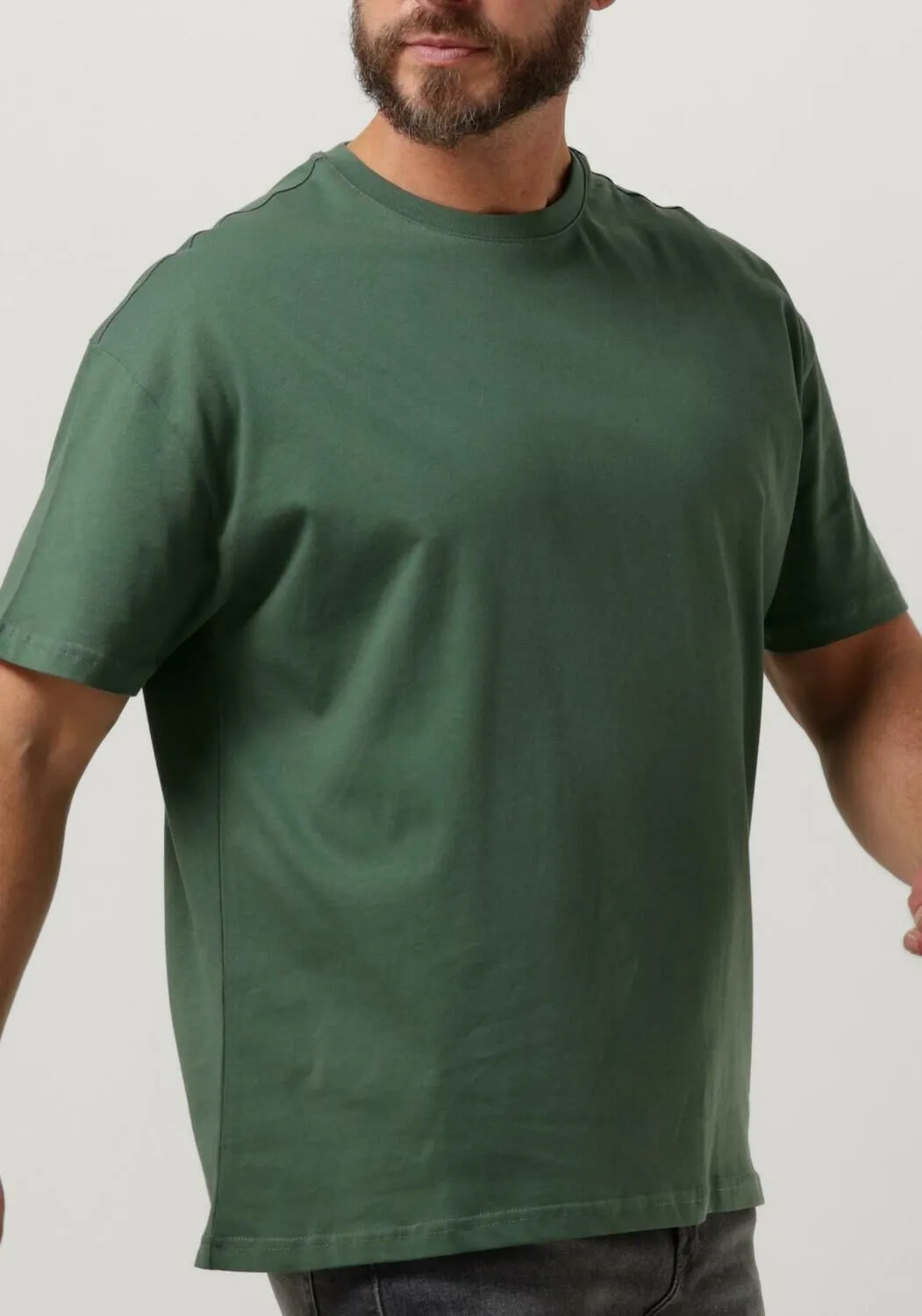 purewhite t-shirt tshirt with small logo at side and big back embroidery vert foncé