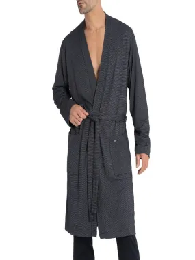 Robe de chambre en coton et modal Ren - Bleu