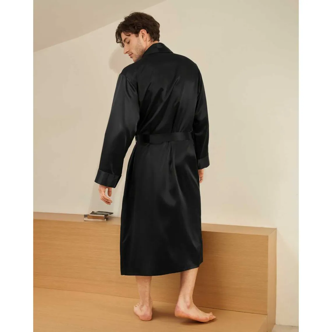 Robe Longue En Soie Luxueuse Classique Pour Homme noir | 3 Suisses