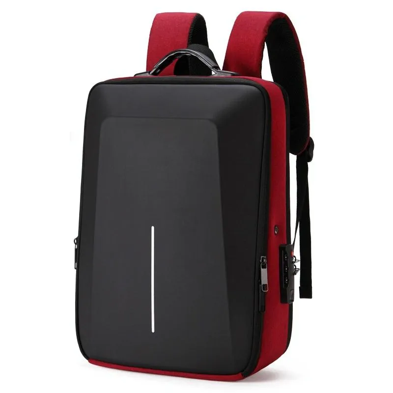 Sac À Dos Ordinateur Antivol Étanche Avec Port USB Rouge