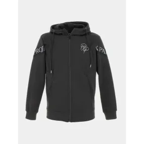 Sweat zippé à capuche bande logo noir homme - Project X Paris | wimod