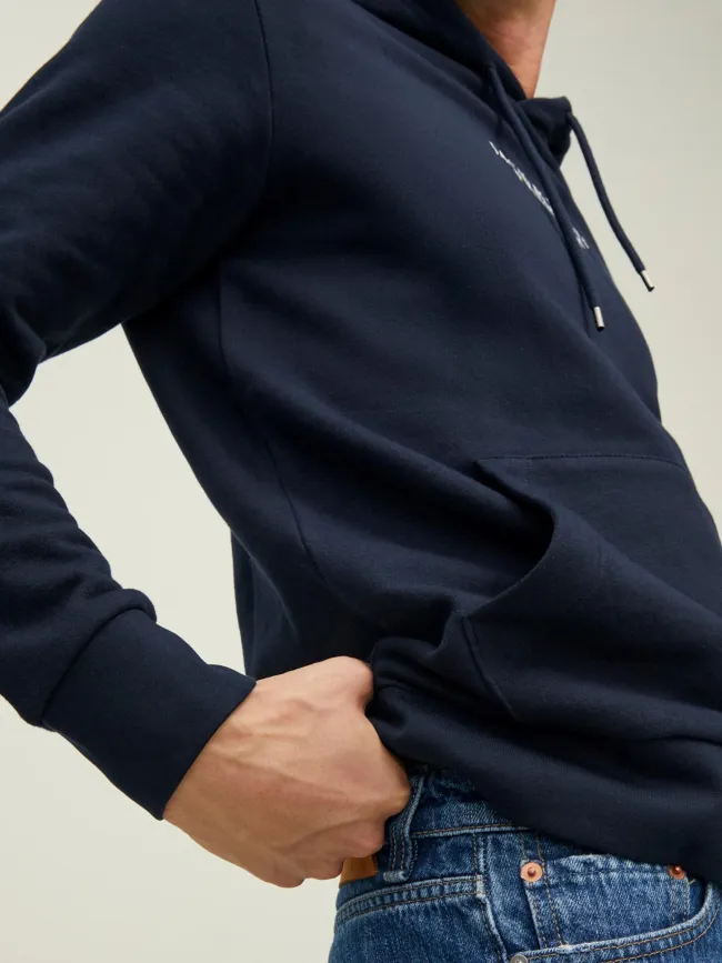 Sweat à capuche bluarchie bleu marine homme - Jack & Jones | wimod