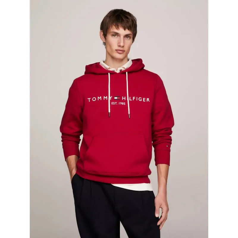 Sweat à capuche logo classique rouge homme - Tommy Hilfiger | wimod