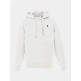 Sweat à capuche petit logo brodé beige homme - Tommy Hilfiger | wimod