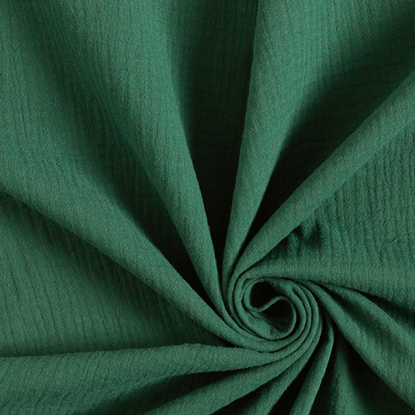 Tissu double gaze de coton – vert foncé